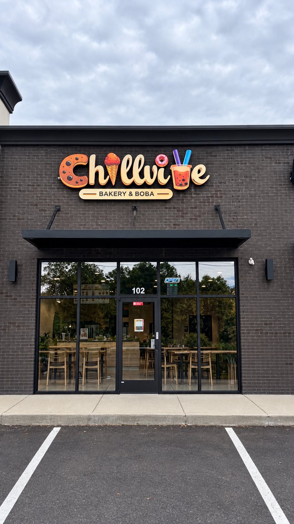 Chillville bakery & boba storefront interior